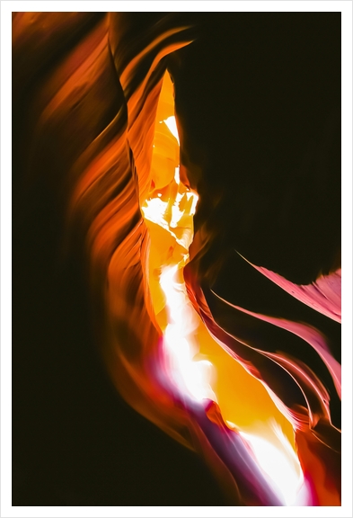 light in the sandstone cave abstract at Antelope Canyon, Arizona, USA Art Print by Timmy333