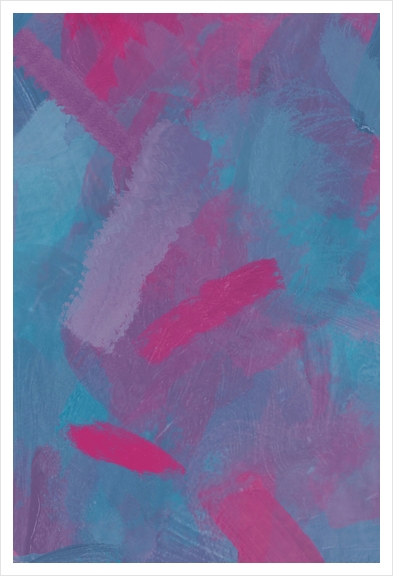 abstract splatter brush stroke painting texture background in pink blue Art Print by Timmy333