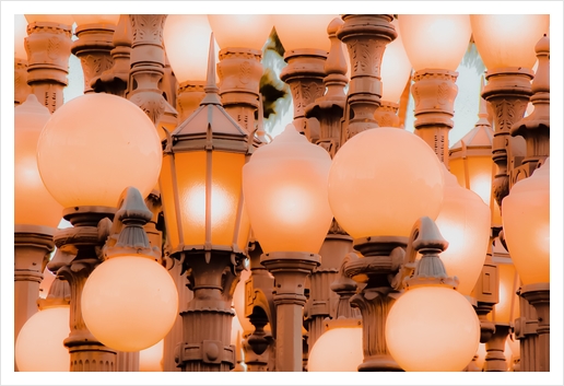 closeup Urban Light LACMA Los Angeles California USA Art Print by Timmy333