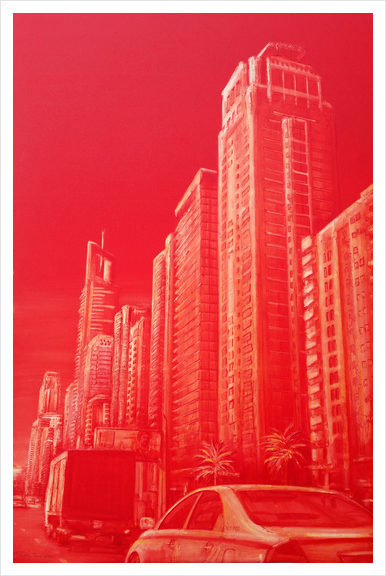 Dubai Street Art Print by di-tommaso