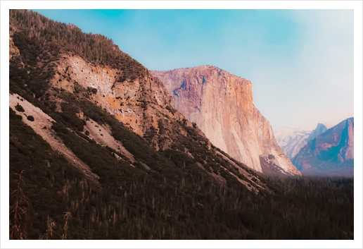 mountain view at Yosemite national park California USA Art Print by Timmy333