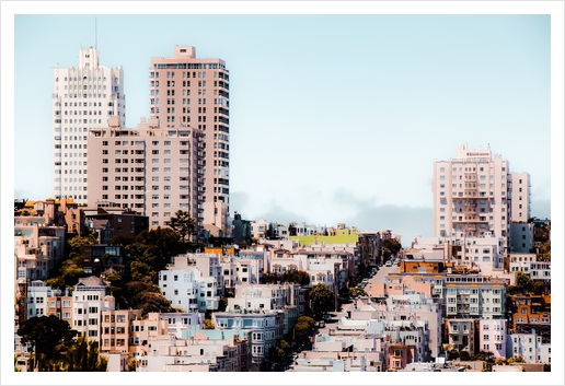 building with blue sky at San Francisco California USA  Art Print by Timmy333