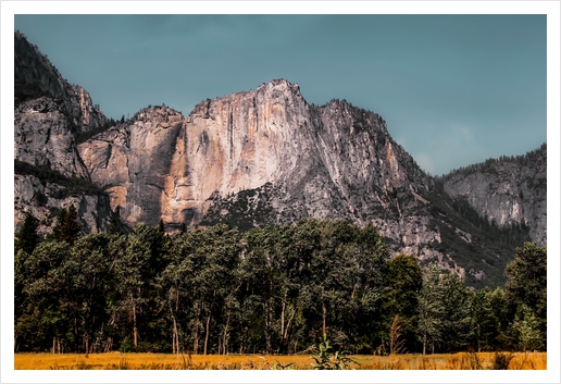 Mountains with blue sky at Yosemite national park California USA Art Print by Timmy333