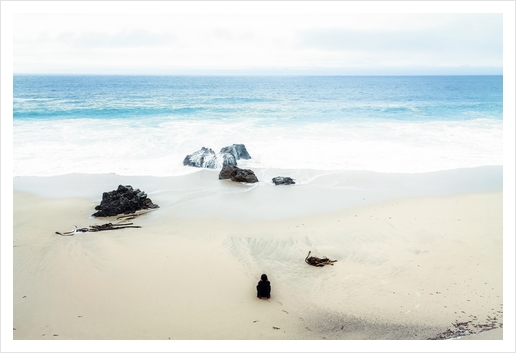 beach and sand with blue sky Art Print by Timmy333