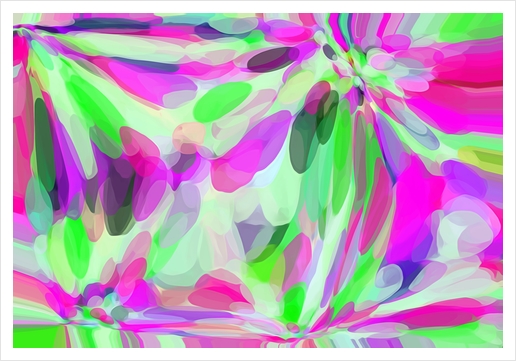 pink purple and green circle pattern abstract background Art Print by Timmy333