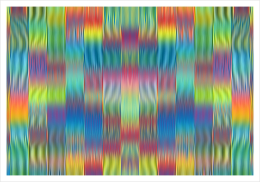 green blue pink red and yellow painting lines pattern abstract background Art Print by Timmy333