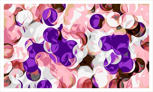 pink and purple circle pattern abstract background Art Print by Timmy333