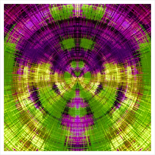 purple and green circle plaid pattern texture abstract background Art Print by Timmy333