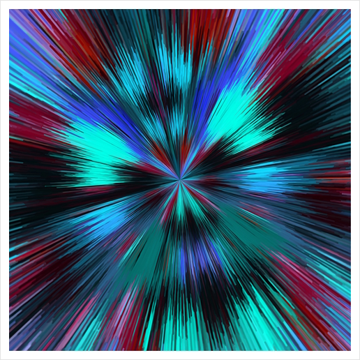 blue green red and black symmetry abstract background Art Print by Timmy333