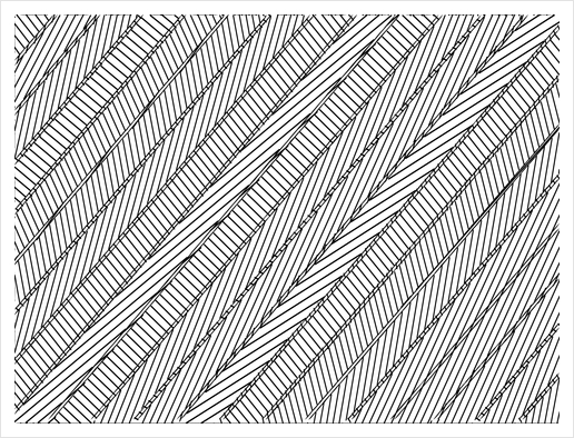 geometric line pattern abstract background in black and white Art Print by Timmy333