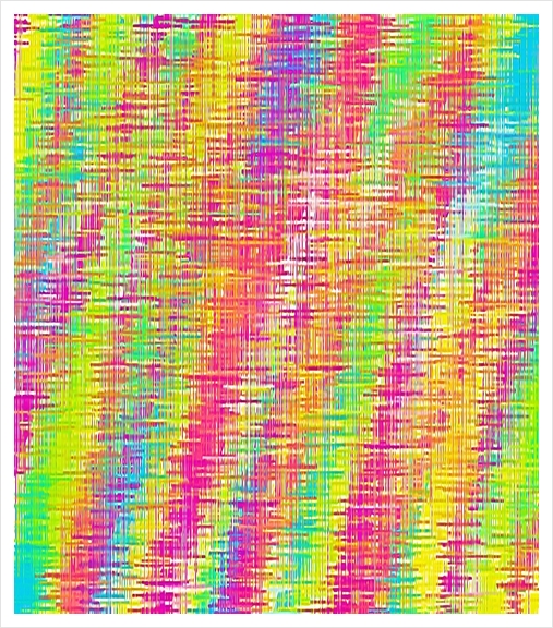 pink yellow blue and green painting plaid pattern abstract background Art Print by Timmy333