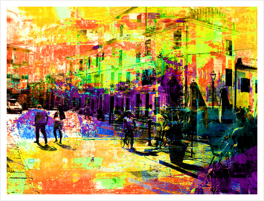 La Piazza Art Print by Gabi Hampe