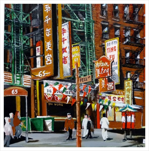 quartier chinois new york Art Print by Koen De Weerdt