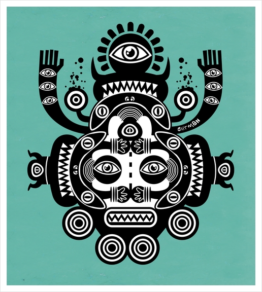 Râ Tatoo Art Print by Exit Man