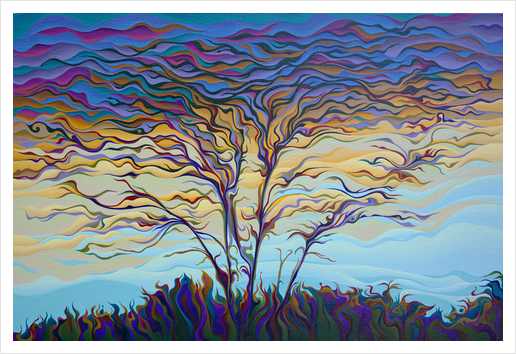 Twilight TapesTree Art Print by Amy Ferrari Art