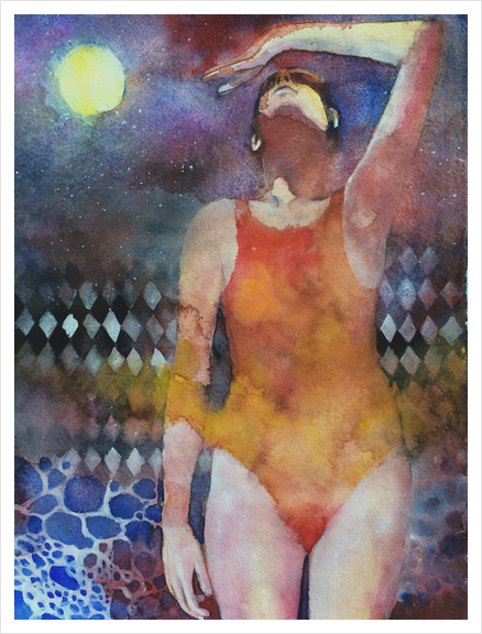 Swimmer Art Print by andreuccettiart