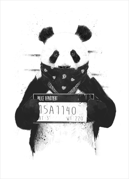 Bad panda Art Print by Balazs Solti