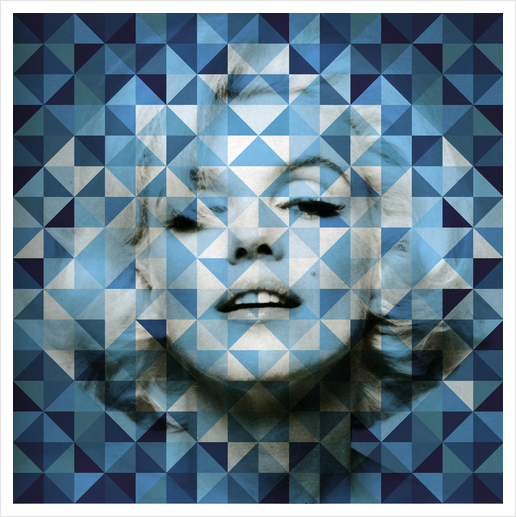 Blue M Art Print by Vic Storia