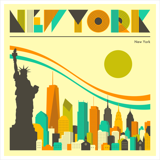 NEW YORK Art Print by Jazzberry Blue