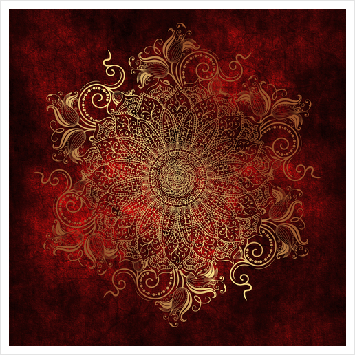 Mandala - Fire Art Print by aleibanez