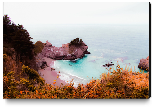 Ocean view at Mcway Falls, Big Sur, Highway 1, California, USA Canvas Print by Timmy333