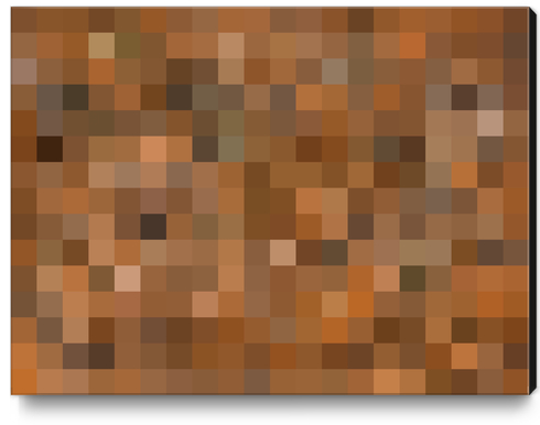 brown geometric square pixel pattern abstract background Canvas Print by Timmy333