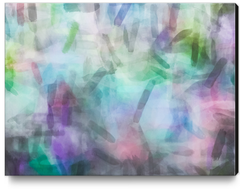 splash painting texture abstract background in purple pink green Canvas Print by Timmy333