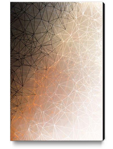 fractal graphic design geometric line pattern abstract background in brown orange Canvas Print by Timmy333