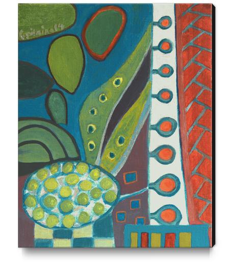 Composition with large Egg on a Table  Canvas Print by Heidi Capitaine