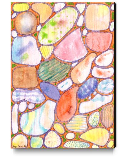 . Friendly Colorful Pebbles Pattern Canvas Print by Heidi Capitaine