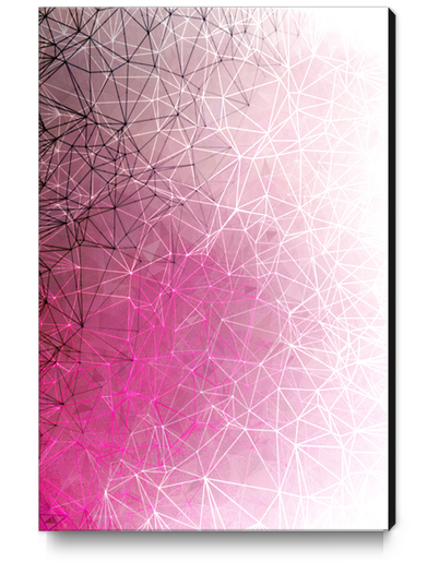 fractal graphic design geometric line pattern abstract background in pink Canvas Print by Timmy333