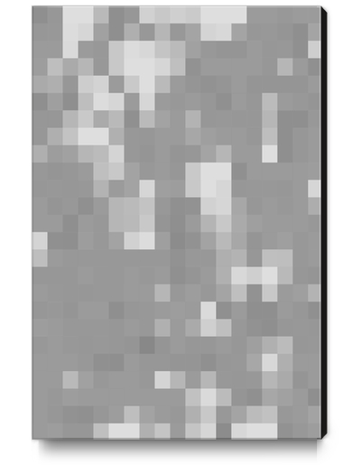 graphic design pixel geometric square pattern abstract background in black and white Canvas Print by Timmy333