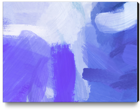 splash painting texture abstract background in blue and purple Canvas Print by Timmy333