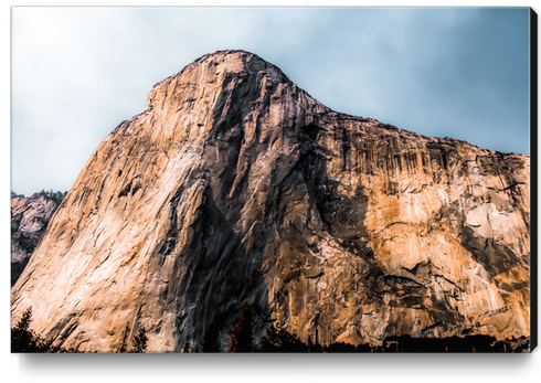 Closeup mountain with blue sky at Yosemite national park, California, USA Canvas Print by Timmy333