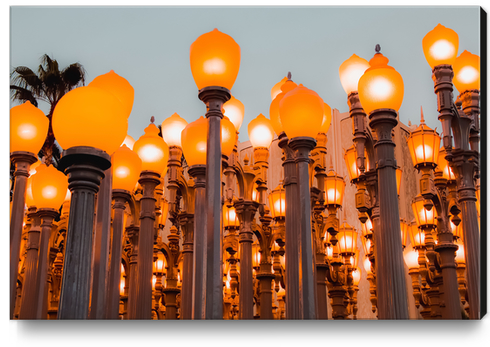 Urban Light at LACMA Los Angeles California USA Canvas Print by Timmy333