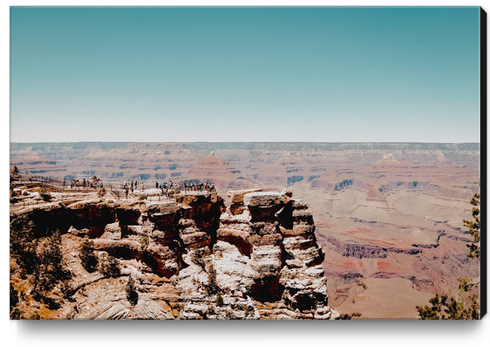 Desert mountain view with blue sky at Grand Canyon national park Arizona USA Canvas Print by Timmy333