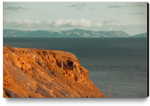 Ocean and mountains scenic at Rancho Palos Verdes California USA Canvas Print by Timmy333