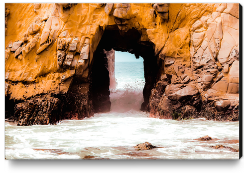 beach with big stone at Pfeiffer beach highway1 Big Sur California USA  Canvas Print by Timmy333