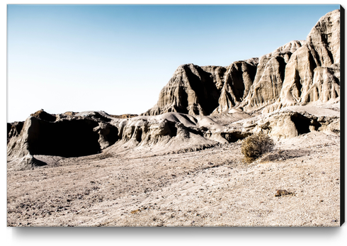 mountains desert with blue sky at Red Rock Canyon state park, California, USA Canvas Print by Timmy333