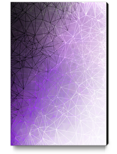 fractal graphic design geometric line pattern abstract background in purple Canvas Print by Timmy333