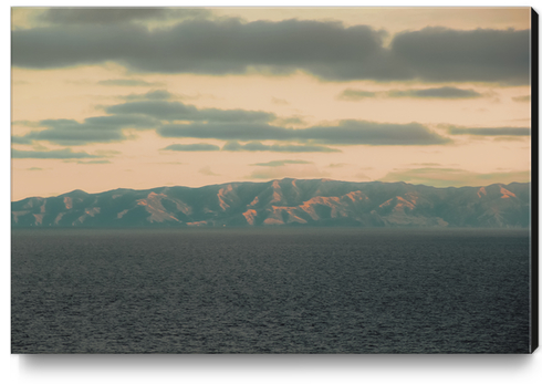 Ocean and mountains view at Rancho Palos Verdes California USA Canvas Print by Timmy333