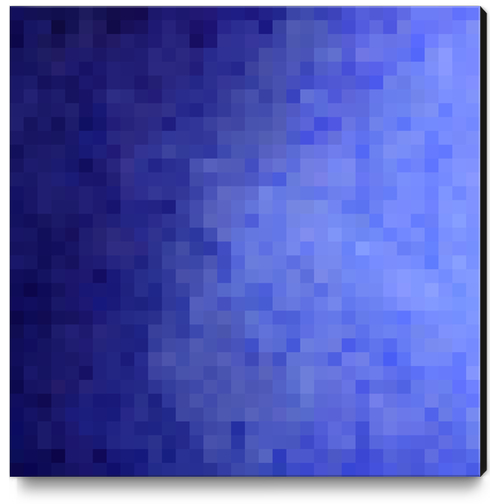 graphic design geometric pixel square pattern abstract background in blue Canvas Print by Timmy333