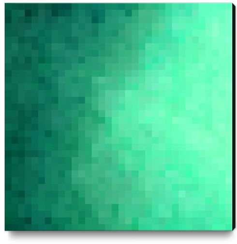 graphic design geometric pixel square pattern abstract background in green Canvas Print by Timmy333