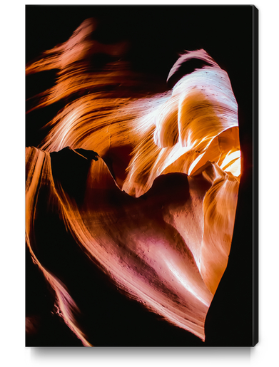 Heart shape sandstone abstract at Antelope Canyon, Arizona, USA Canvas Print by Timmy333