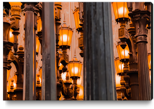 Urban Light at LACMA Los Angeles California USA Canvas Print by Timmy333