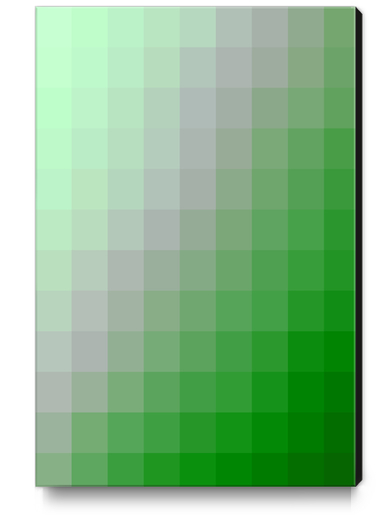 geometric pixel square pattern abstract background in green Canvas Print by Timmy333