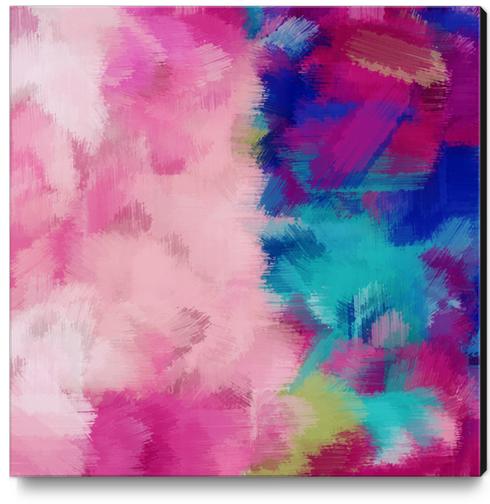 pink dark blue red and blue painting abstract Canvas Print by Timmy333