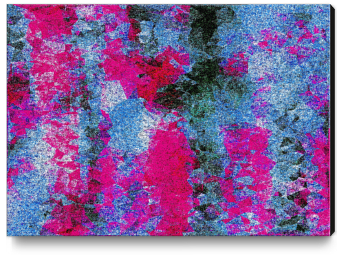 psychedelic painting texture abstract in pink and blue with noise and grain Canvas Print by Timmy333