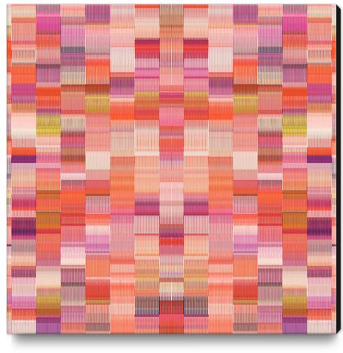 pink purple and green plaid pattern abstract background Canvas Print by Timmy333