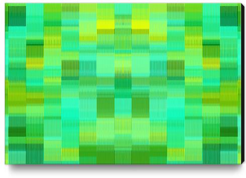 green and yellow plaid pattern abstract background Canvas Print by Timmy333